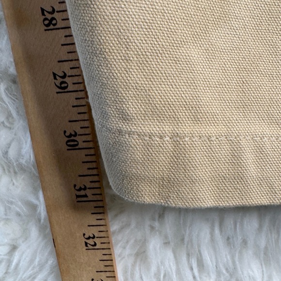 GAP 1969 Toland Canvas Khaki Tan Cotton Button Fly Straight Leg Mens 32 VTG Work - Picture 6 of 11